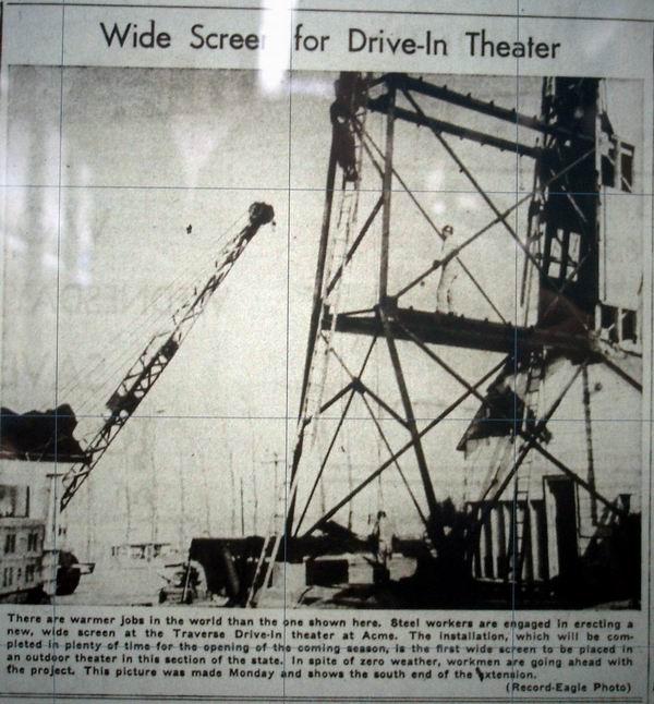 Traverse Drive-In Theatre - Old Newspaper Article From Michigandriveins (newer photo)